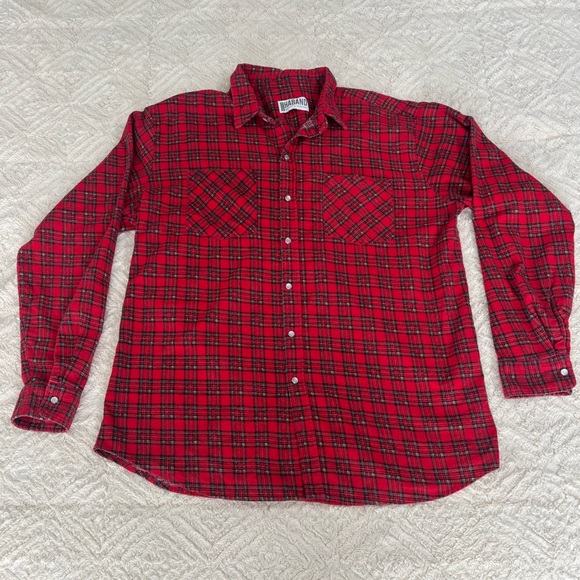 Haband Other - “Haband” Men’s Red and Black Plaid Men's Snap Down Shirt sz: large